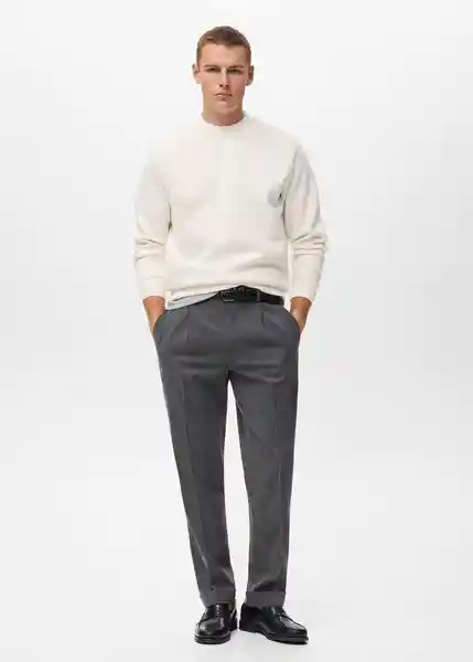 Buzo Sudadera Nola Blanco Talla L Hombre Mango