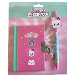 Libreta Tapa Dura y Esfero Serie Gabby's Dollhouse Miniso