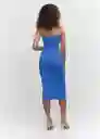 Vestido Cruyi Azul Talla S Mujer Mango