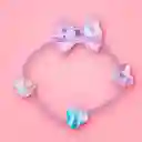 Set de Moñas Para Cabello Moños y Corazones Holograficos Miniso