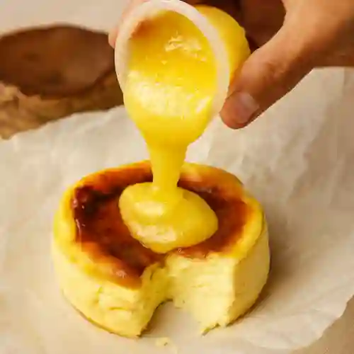 Torta de queso con curd de limón