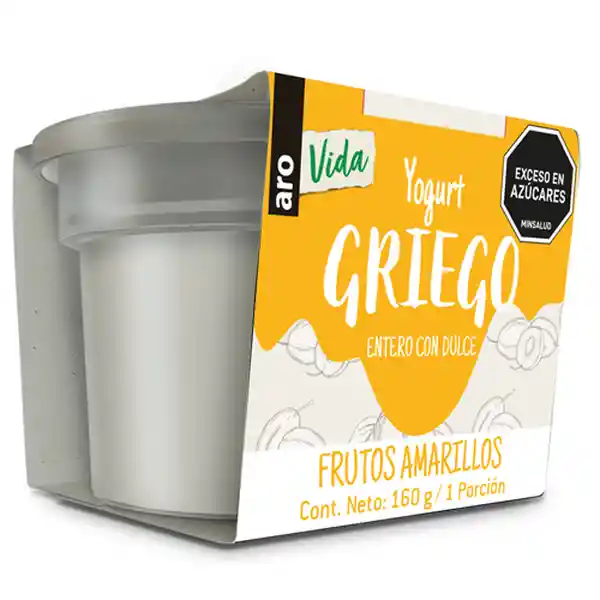 Yogurt Griego Vida Frutos Amarillos Aro