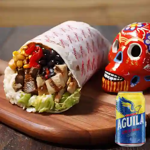 Combo Burrito de 2 Carnes + Aguila Orig Lta 330ml