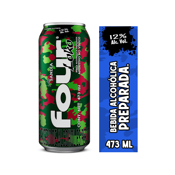 Four Loko Bebida Alcohólica Preparada Sabor Sandía 473 ml