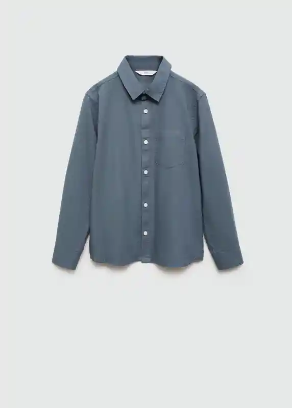 Camisa Benji Azul Talla 10 Niños Mango