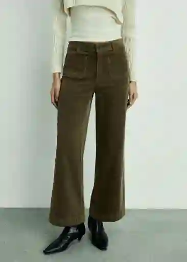 Jean Catherip Khaki Talla 42 Mujer Mango