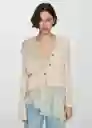 Chaqueta Cárdigan Sito Arena Talla S Mujer Mango