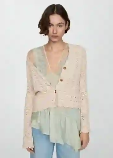 Chaqueta Cárdigan Sito Arena Talla S Mujer Mango