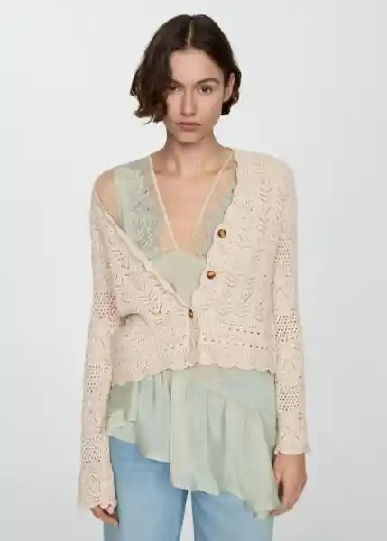 Chaqueta Cárdigan Sito Arena Talla S Mujer Mango