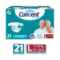 Content Pañal Ultrasec Talla L