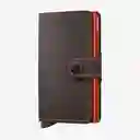 Secrid Billetera Slim Con Mecanismo Patentado Marrón-Naranja