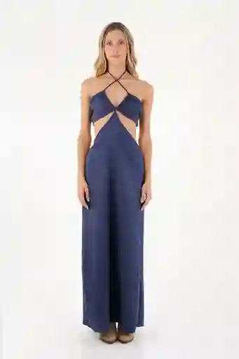 Vestido Largo Joan Azul Talla 02 M