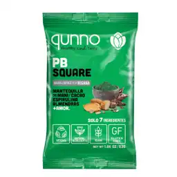 PB Square Barra de Mantequilla de Maní con Espirulina Qunno