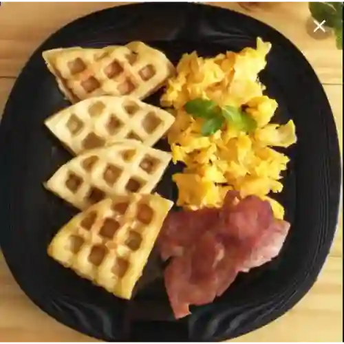 Desayuno Waffle Tortilla