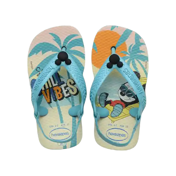 Sandalias Baby Disney Beige Paja/Azul Talla 21 4137007 Havaianas