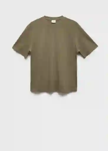 Camiseta Anouk Khaki Talla M Hombre Mango