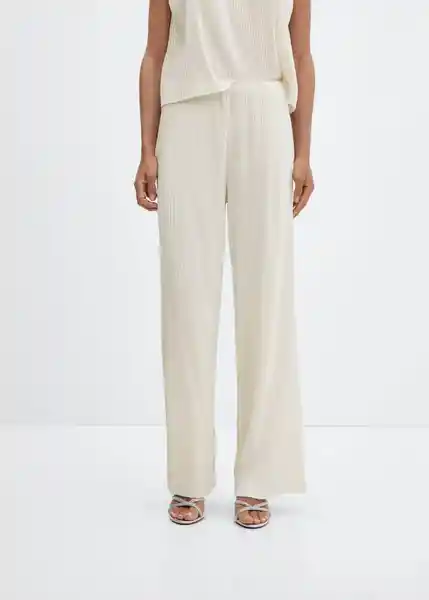 Pantalón Verona-A Crudo Talla XS Mujer Mango