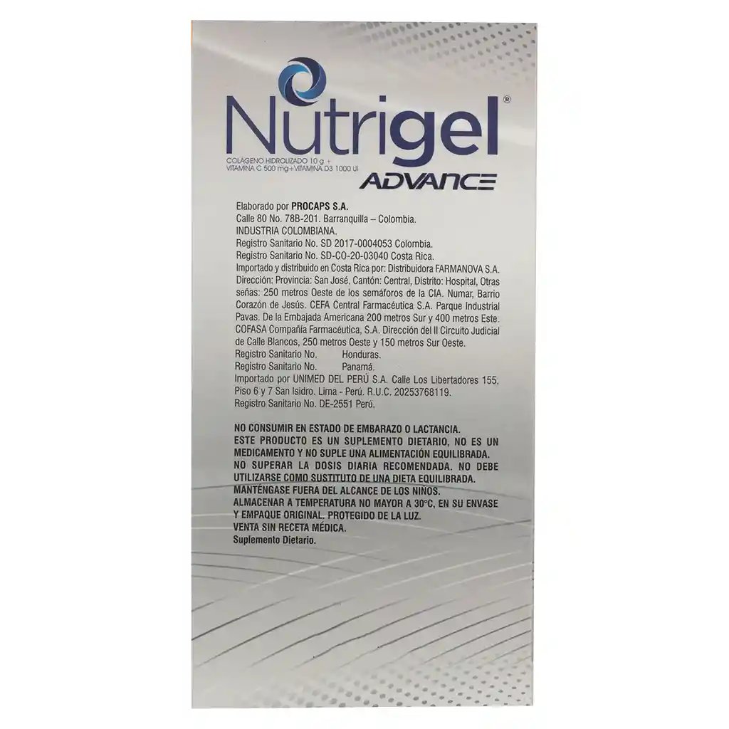 Nutrigel Colágeno Hidrolizado Advance
