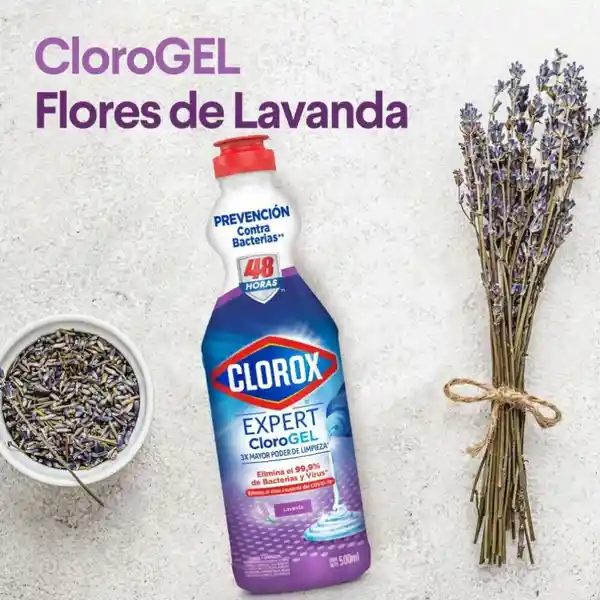 Clorox Blanqueador en Gel Lavanda 500 mL