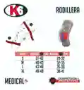 K6 Rodillera Deportiva Con Soporte Rótula Gel Ortopédica Talla S