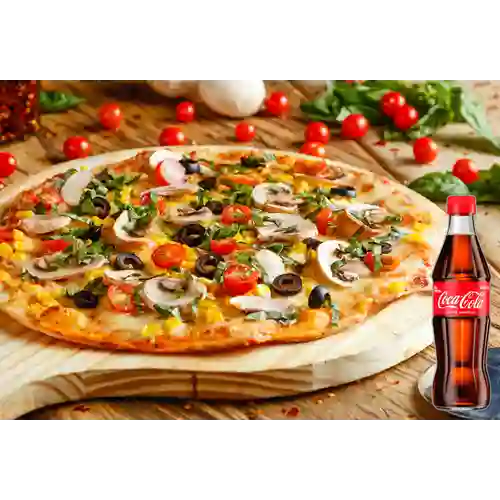 Combo Pizza Vegetariana + Coca Cola Original 300ML