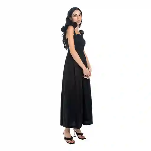 Vestido Largo Flora Negro Talla S