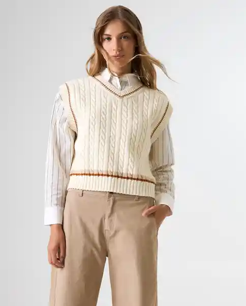 Chaleco Mujer Crudo Talla M 692G000_CRU110105 Americanino