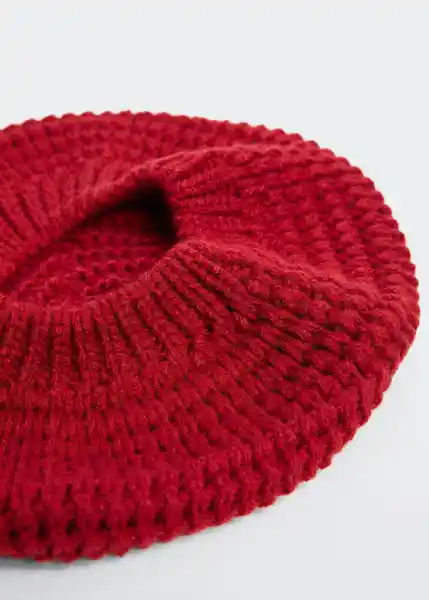 Gorro Beret Rojo Talla 99 Mujer Mango