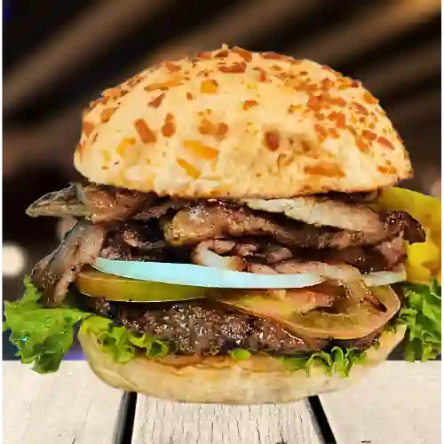 Hamburguesa Mixta+papas