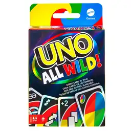 Juego de Mesa Uno All Wild de 2 a 4 Jugadores