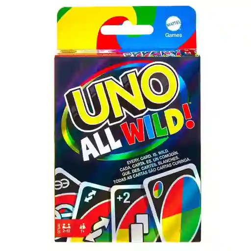 Juego de Mesa Uno All Wild de 2 a 4 Jugadores