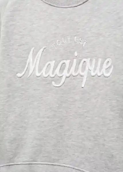 Buzo Sudadera Magique Gris Medio Vigore Talla 08 Niña Mango