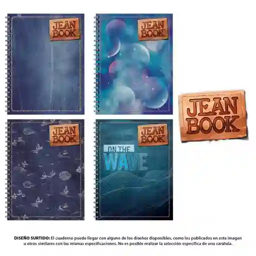 Jean Book Cuaderno Rayado Argollado Tapa Dura 80 Hojas