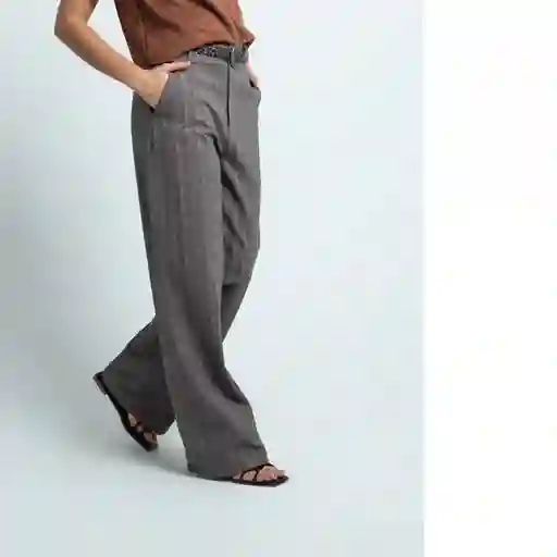 Pantalón Talal Gris Frío Claro Talla 4 539E327 Naf Naf