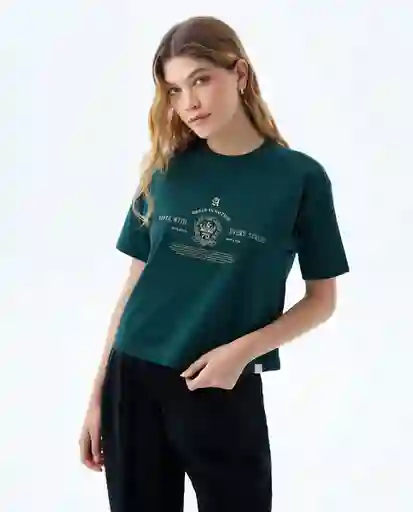 Camiseta Mujer Verde Talla M 609F002 Americanino