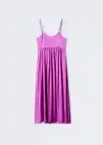 Vestido Isidi Fucsia Talla L Mujer Mango