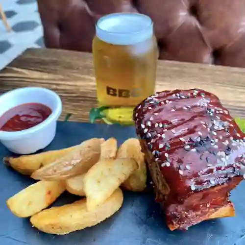 Costillas Bañadas en Salsa Bbq
