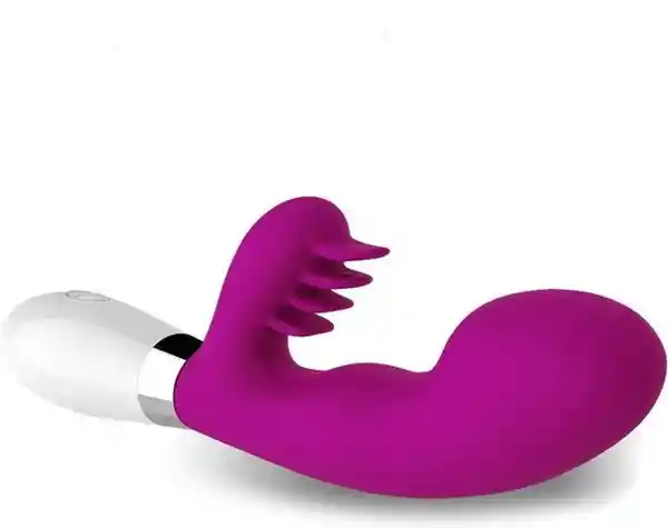 Vibrador Consolador Doble Estimulación 4 Lenguas 10 Velocidades