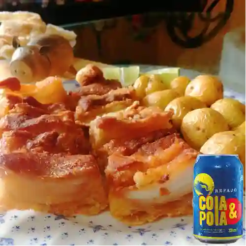 Combo Chicharrón Carnudo +Refajo Cola&Pola Lta 330ml