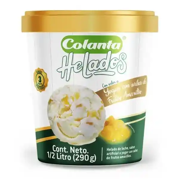Colanta Helado Yogur Con Frutos Amarillos
