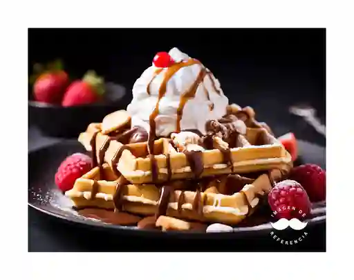 Waffle con Nutella y Helado