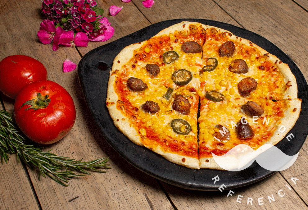 Pizza Maíz y Chorizo