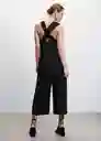 Enterizo Mono Ticket-H Negro Talla S Mujer Mango