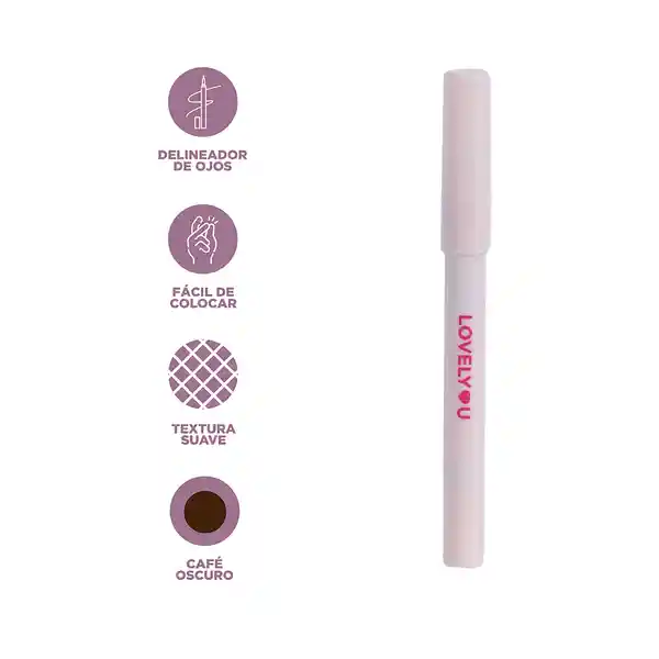 Delineador de Ojos en Gel Lovely u Cafe Oscuro Miniso