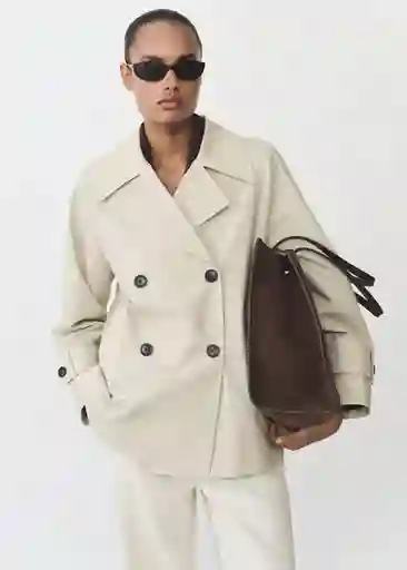 Abrigo Parka Malibu Piedra Talla S Mujer Mango