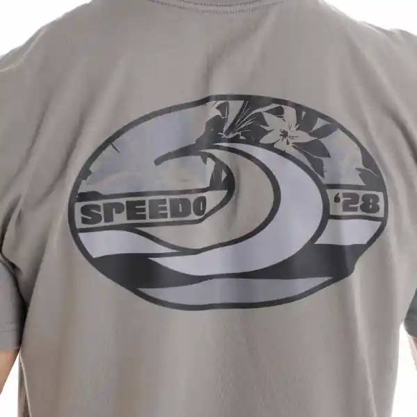 Camiseta Manga Corta Kaluna Hombre Grey Talla XL Speedo