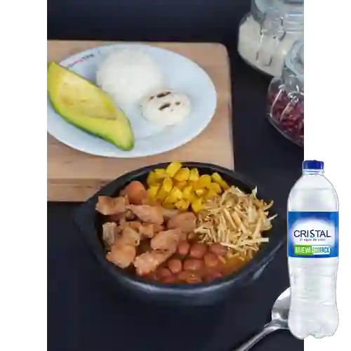 Combo Cazuela Montañera + Cristal Sin Gas 600 ml