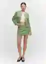 Falda Love Verde Pastel Talla XS Mujer Mango
