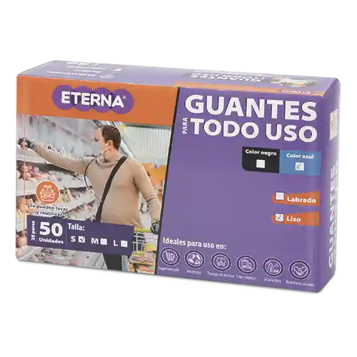 Eterna Guantes Multiuso Azul Talla S