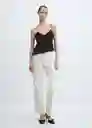 Top Raquel Negro Talla S Mujer Mango